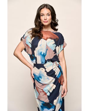 Blandy Print Top Navy / Multi