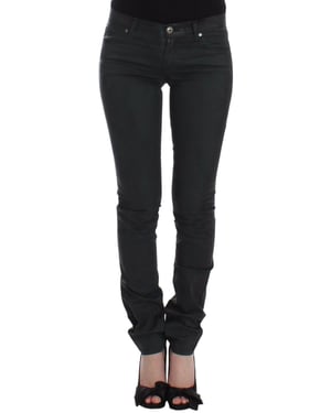 Ermanno Scervino Groene Slim Jeans Denim Broek Rechte Pasvorm Stretch