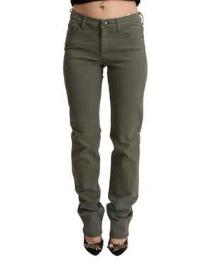 Ermanno Scervino Grijze Lage Taille Katoen Skinny Denim Broek Jeans