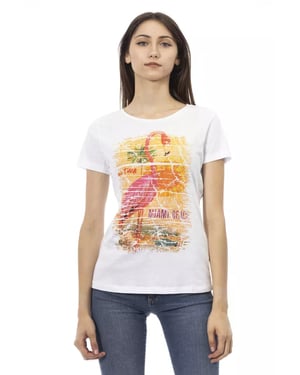 Trussardi Action Witte Katoenen T-Shirt voor Dames