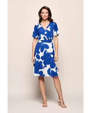 Regina Print Jurk Navy / Off White