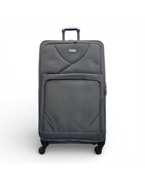 Softshell lichtgewicht grijs nylon 4-wiel reiskoffer Vakantie Extra Grote Koffer
