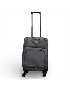 Softshell lichtgewicht grijs nylon 4-wiel reiskoffer Vakantie Cabin Koffer
