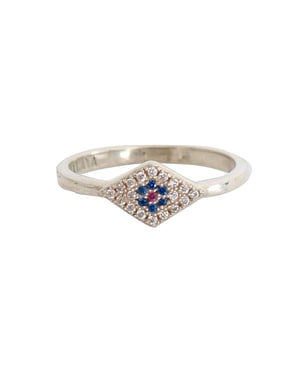 Kwaadaardig Oog Ring Sterling Zilver Smy11061