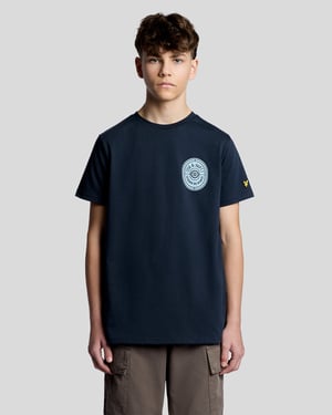 Grafische Badge Katoenen T-shirt
