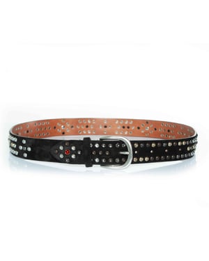 Isabel Marant, Zwarte suède riem met multikleurrige studs
