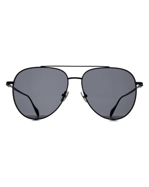 Salvatore Ferragamo SF308S 002 matzwarte donkergrijze zonnebril