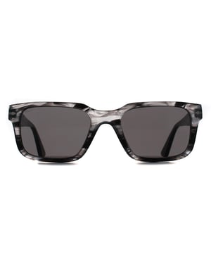 Persol PO3272S 1238B1 gestreepte zonnebril zwart & grijs donkergrijs
