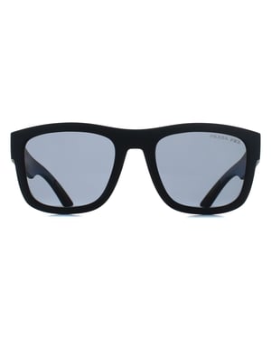 Prada Sport PS01ZS DG002G zwart rubber donkergrijs gepolariseerde zonnebril
