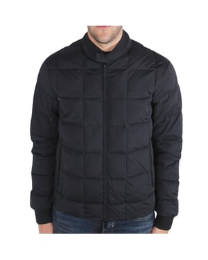 Armani Jeans Zwarte Gewatteerde Donsjas