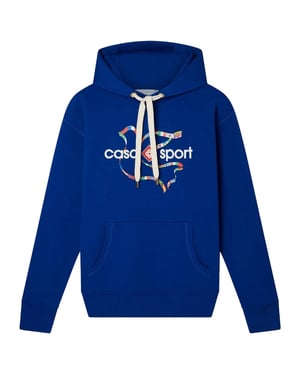 Casablanca Drapeau De Collombes Bedrukte Blauwe Hoodie
