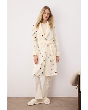 Damesbadjas met print