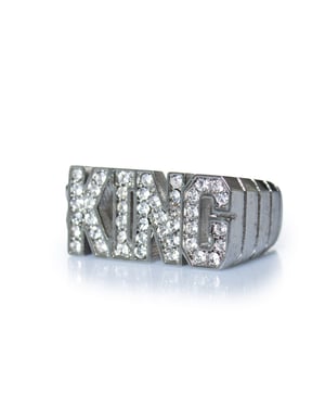 Dolce & Gabbana, zilveren KING ring met strass