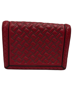 Bottega Veneta Mini Montebello Schoudertas in Bordeauxleer
