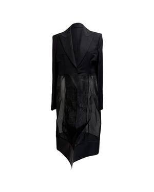 Givenchy getailleerde jas met uitsnijdingen in zwarte wol