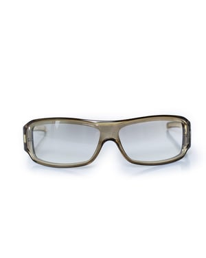 Gucci, Oliver groene vintage schild zonnebril