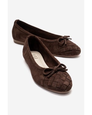 Nopos Leren Cap Toe Ballerina