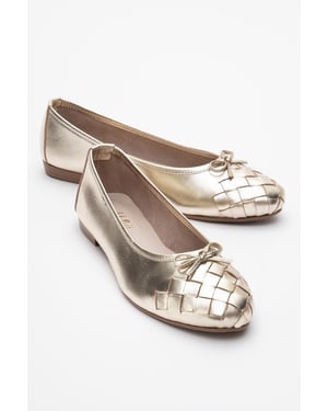 Nopos Leren Cap Toe Ballerina