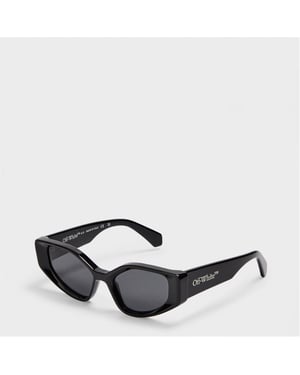 Accessoires Off White Memphis Square Volle Rand Zonnebril in Zwart/Dark Grey