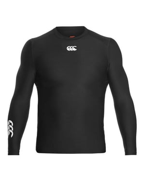 Canterbury Heren Thermoreg Base Layer Top met lange mouwen (Zwart)