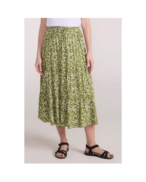 Mountain Warehouse Dames/Dames Palermo tierende midirok (Kaki Groen)