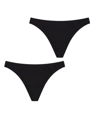 Verpakking van 2 Dames Micromodal Thongs Q105