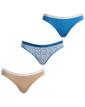 Pack-3 Stretch Katoenen Slipjes D4C17 voor Dames