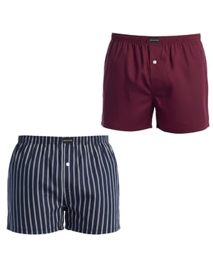 2-Pack Heren Essentiële Katoenen Boxer Shorts met Opening AADXY