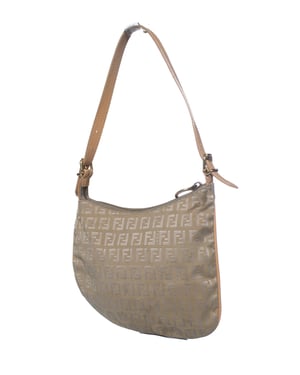 Fendi Zucchini FF Oyster schoudertas in beige