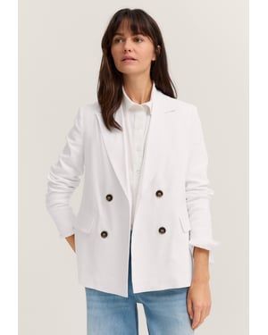 Bugatti Damen Blazer van linnenmix met reverskraag
