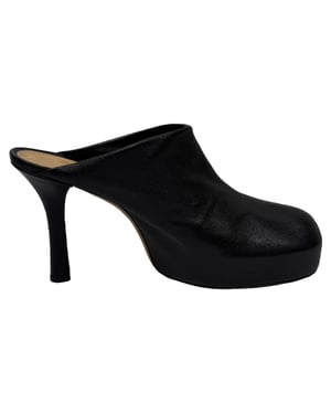 Bottega Veneta Bold Platform Mules in Black Leather