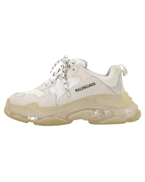 Balenciaga Triple S sneakers met transparante zool in wit polyester
