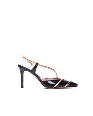 Gianvito Rossi Zwarte Lamsleer Hakken Pumps