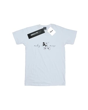 Disney Heren Mickey Mouse Fluitje T-Shirt (Wit)