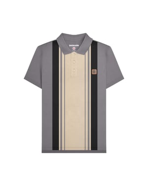 Lambretta Unisex Volwassen Klassiek Garenslinger Streep Polo Shirt (IJzer)