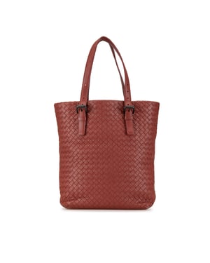 Intrecciato Leren Tote