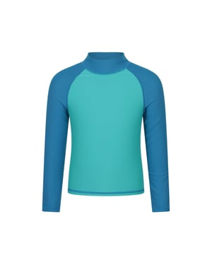 Mountain Warehouse Rash Top met lange mouwen voor kinderen/Kinderen (Licht Teal)