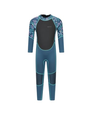 Mountain Warehouse Volledig Wetsuit met opdruk voor kinderen (Donker groenblauw)