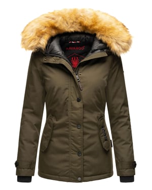 Navahoo Dames Winterjas Laura – Warm, Stijlvol & Met Afneembare Bontkraag