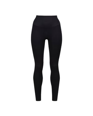 Dames Essentiëles Zwarte Leggings Vormgevende Ondersteunende Gerecycleerde Stretch Fit