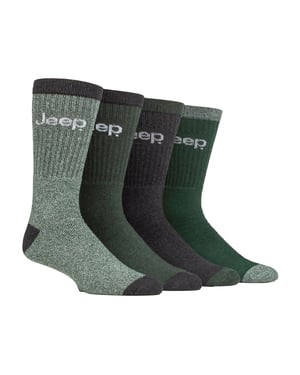 Heren 4-Pack Gerecycled Katoenen Boot Sokken | Dikke Gebreide Volledige Gevoerde Sokken