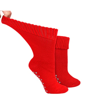 Dames Extra Wijde Winter Bed Sokken met Grip | Antislip Thermische Slaap Sokken