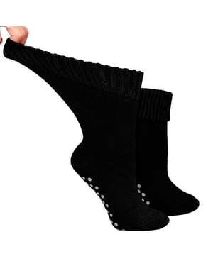 Dames Extra Brede Winterbedkousen met Grip | Antislip Thermische Slaapkousen