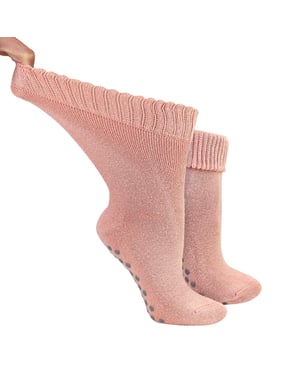 Dames Extra Brede WinterbedSokken met Antislip | Thermische SlaapSokken