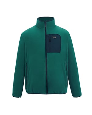 Regatta Heren Frankie Full Zip Fleecejack (Mediterraan Groen/Navy)