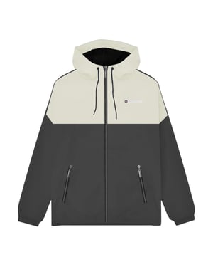 Lambretta Heren SS26 jas met contrasterend paneel (IJzer/Zilver)