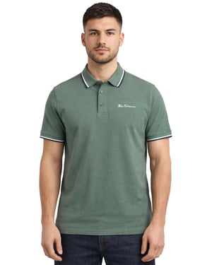Ben Sherman | Heren Polo met Contrasterende Bies