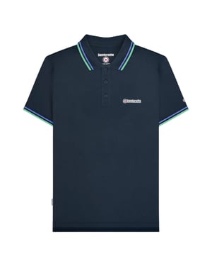 Lambretta Heren SS25 Twin Tip Poloshirt (Marineblauw/Cameo)
