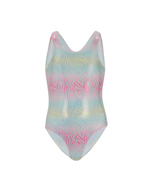 Regatta Meisjes Katrisse Metallic eendelig zwempak met zebraprint (Ombre)