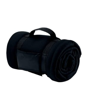SOLS Stavenger Plaid Deken van Fleece (Zwart)